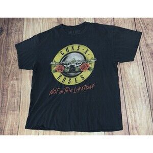 Guns N' Roses Rock Band 2017 Tour Concert Not In This Lifetime Black t-shirt XL
